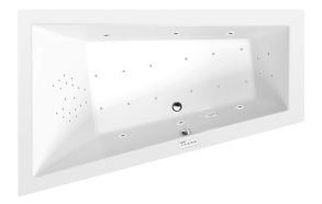 poreamme  TRIANGL L  180x120x50cm,  Highline Hydro-Air,  kromi