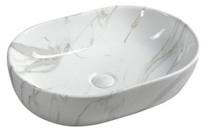 Malja-allas Interia Dalma, 590x420x140mm, valkoinen, pohjaventtiili ei kuulu toimitukseen