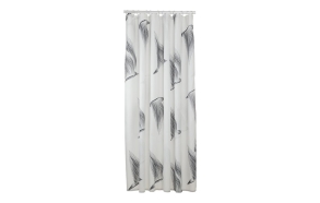 suihkuverho (tekstiili) 180x200 cm Birds, Black/White