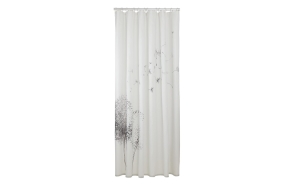 suihkuverho (tekstiili) 180x200 cm Flow, Black/White