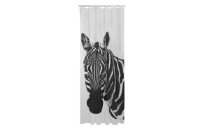 suihkuverho (muovi) 180x200 cm Zebra, Black/White