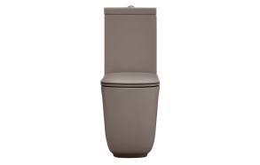 WC-istuin Kerasan Tribeca, 3/6l kaksoishuuhtelu, S/P-lukko, matta ferro (harmaa)