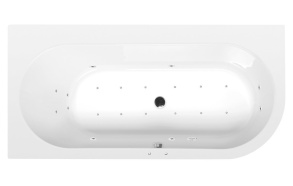 poreamme  ASTRA L  165x80x48cm,  Active Hydro-Air,  kromi
