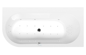 poreamme  ASTRA R  165x80x48cm,  Highline Hydro-Air,  kromi