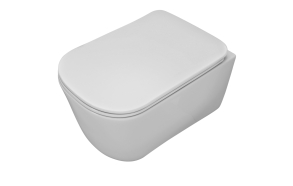 WC-istuin Kerasan Tribeca Rimless 5114, seinämalli, valkoinen Tech (antibakteerinen pinta)