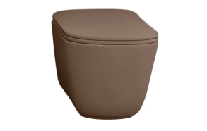 WC-istuin Kerasan Tribeca Rimless 5118, lattiamalli, matta ruskea