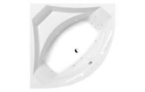poreamme  ROSANA  150x150x49cm,  Attraction Hydro,  kromi
