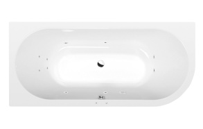 poreamme  VIVA L  175x80x47cm,  Active Hydro,  kromi