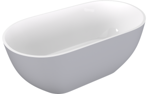 kivimassa kylpyamme Reduta 171x81x58 cm, valkoinen/matta harmaa