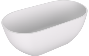 kivimassa kylpyamme Reduta 171x81x58 cm, matta valkoinen