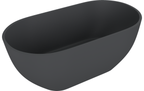 kivimassa kylpyamme Reduta 150x75x58 cm, matta antrasiitti