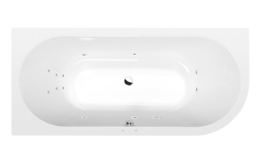 poreamme  VIVA L  185x80x47cm,  Attraction Hydro,  kromi