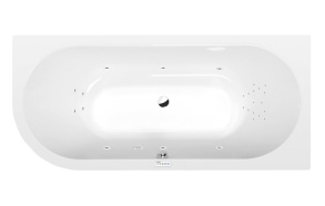 poreamme  VIVA R  185x80x47cm,  Highline Hydro,  kromi