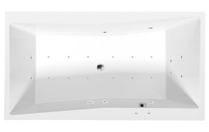 poreamme  QUEST  190x100x49cm,  Active Hydro-Air,  kromi