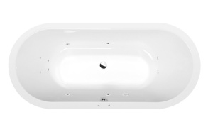 poreamme  VIVA O  175x80x47cm,  Active Hydro,  kromi