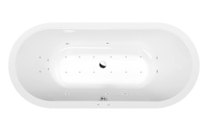poreamme  VIVA O  175x80x47cm,  Active Hydro-Air,  kromi