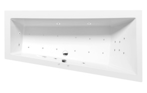 poreamme  ANDRA R  170x90x45cm,  Attraction Hydro-Air,  kromi