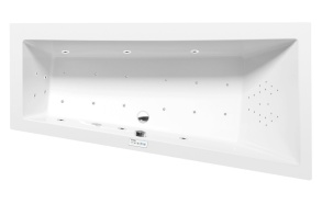 poreamme  ANDRA R  160x90x45cm,  Highline Hydro-Air,  kromi