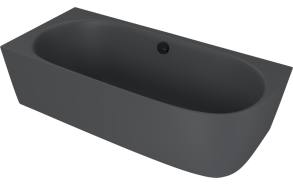 kivimassa kylpyamme Sussi Corner L 160x70x50 cm, matta antrasiitti