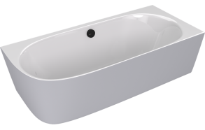 kivimassa kylpyamme Sussi Corner R 160x70x50 cm, valkoinen/matta harmaa