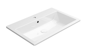 upotettava pesuallas KUBE X 70x46cm, valkoinen ExtraGlaze