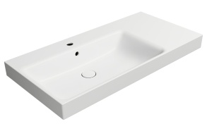 pesuallas NUBES 100x50cm, R, valkoinen matta