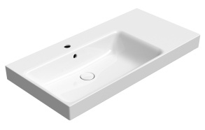 pesuallas NUBES 100x50cm, R, valkoinen ExtraGlaze