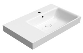 pesuallas NUBES 80x50cm, L, valkoinen ExtraGlaze