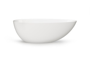 kivimassa kylpyamme Ovo, kiiltävä valkoinen