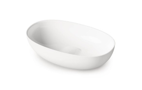 malja-allas Bella, kiiltävä valkoinen