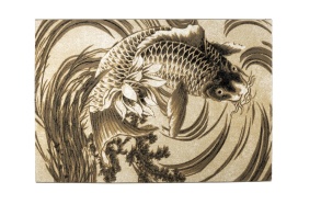Matto The Legend Of Koi 160X230 Beige/Black Grey