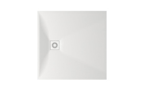 suihkuallas Lettera 100x100 valkoinen+ jalat, etulevy ja vesilukko