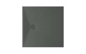 suihkuallas Lettera 100x100 Grey+ jalat, etulevy ja vesilukko