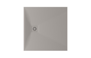 suihkuallas Lettera 100x100 Smoke+ jalat, etulevy ja vesilukko