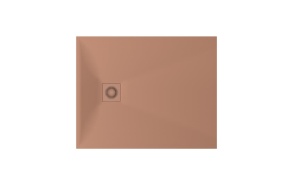 suihkuallas Lettera 80×100 Clay+ jalat, etulevy ja vesilukko
