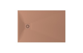 suihkuallas Lettera 80x120 Clay+ jalat, etulevy ja vesilukko