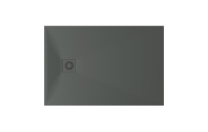 suihkuallas Lettera 80x120 Grey+ jalat, etulevy ja vesilukko