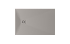 suihkuallas Lettera 80x120 Smoke+ jalat, etulevy ja vesilukko