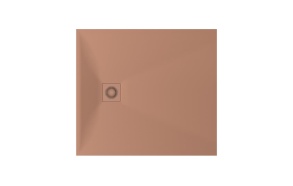 suihkuallas Lettera 90x100 Clay+ jalat, etulevy ja vesilukko