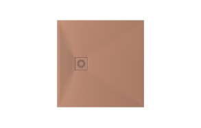 suihkuallas Lettera 90x90 Clay+ jalat, etulevy ja vesilukko