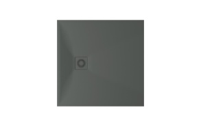 suihkuallas Lettera 90x90 Grey+ jalat, etulevy ja vesilukko