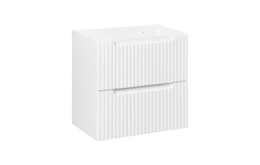 allaskaappi Nova 60x39x57 cm, matta valkoinen, 2 laatikkoa