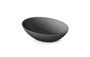 malja-allas Perla, matta graphite