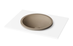 upotettava pesuallas Round In, matta caffe latte