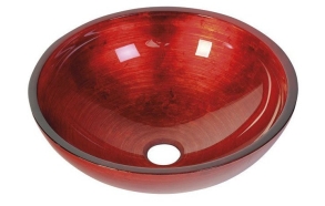 lasiallas MURANO ROSSO IMPERO, diam. 40 cm, punainen