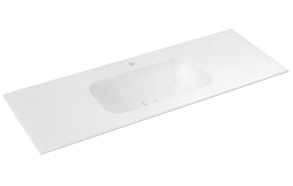 pesuallas ARUBA Double Central, 130x51.5 cm, matta valkoinen