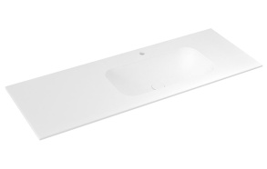 pesuallas ARUBA R, 200x51.5 cm, matta valkoinen