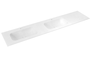 pesuallas ARUBA L, 240x51.5 cm, matta valkoinen