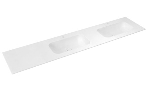 pesuallas ARUBA R, 240x51.5 cm, matta valkoinen