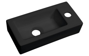 pesuallas INTERIA ZOE 37x18 cm, oikea, matta musta